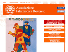 Tablet Screenshot of filarmonicarovereto.it